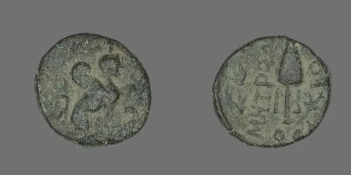 Framed Print : Coin Depicting Sphinx, after 84 BCE. Creator: Unknown Framed Print : Coin Depicting Sphinx, after 84 BCE. Creator: Unknown