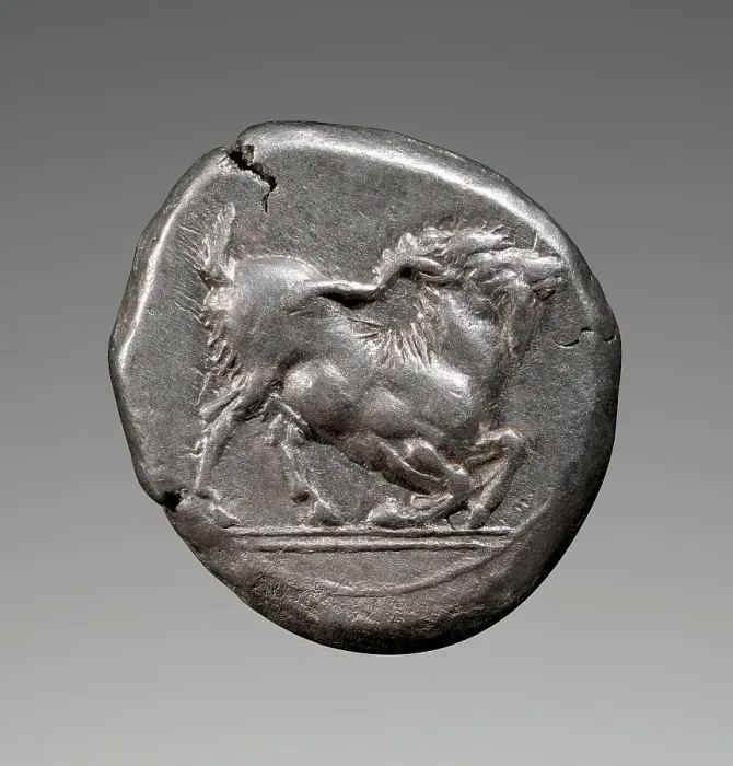Framed Print : Coin (drachm) of Paros, about 500 BC. Creator: Unknown Framed Print : Coin (drachm) of Paros, about 500 BC. Creator: Unknown