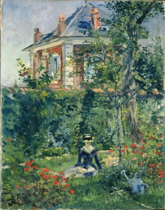 Framed Print : Un Coin du jardin de Bellevue, 1880. Creator: Manet, Edouard (1832-1883) Framed Print : Un Coin du jardin de Bellevue, 1880. Creator: Manet, Edouard (1832-1883)