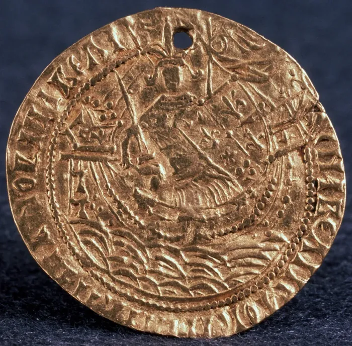 Framed Print : Coin (Korabelnik) of Tsar Ivan III, (Reverse: Ruler on his ship), 1471-1490 Framed Print : Coin (Korabelnik) of Tsar Ivan III, (Reverse: Ruler on his ship), 1471-1490