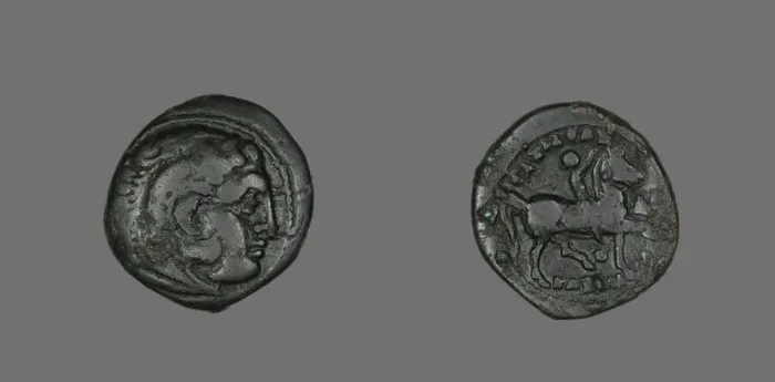 Framed Print : Coin Portraying Alexander the Great as the Hero Herakles, 306-297 BCE. Creator: Unknown Framed Print : Coin Portraying Alexander the Great as the Hero Herakles, 306-297 BCE. Creator: Unknown