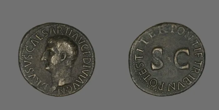 Framed Print : As (Coin) Portraying Drusus, 21-22. Creator: Unknown Framed Print : As (Coin) Portraying Drusus, 21-22. Creator: Unknown