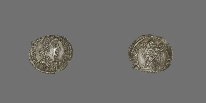 Framed Print : Coin Portraying Emperor Arcadius, 392-395. Creator: Unknown Framed Print : Coin Portraying Emperor Arcadius, 392-395. Creator: Unknown