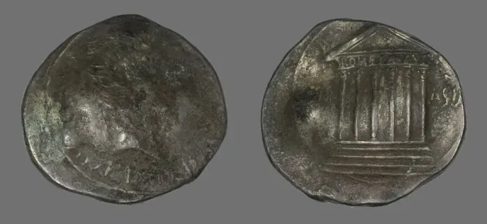 Framed Print : Coin Portraying Emperor Augustus, 27 BCE-14 CE. Creator: Unknown Framed Print : Coin Portraying Emperor Augustus, 27 BCE-14 CE. Creator: Unknown