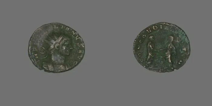 Framed Print : Coin Portraying Emperor Aurelian, 270-275. Creator: Unknown Framed Print : Coin Portraying Emperor Aurelian, 270-275. Creator: Unknown