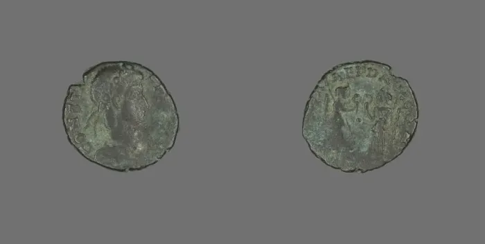 Framed Print : Coin Portraying Emperor Constans, 335-350 CE. Creator: Unknown Framed Print : Coin Portraying Emperor Constans, 335-350 CE. Creator: Unknown