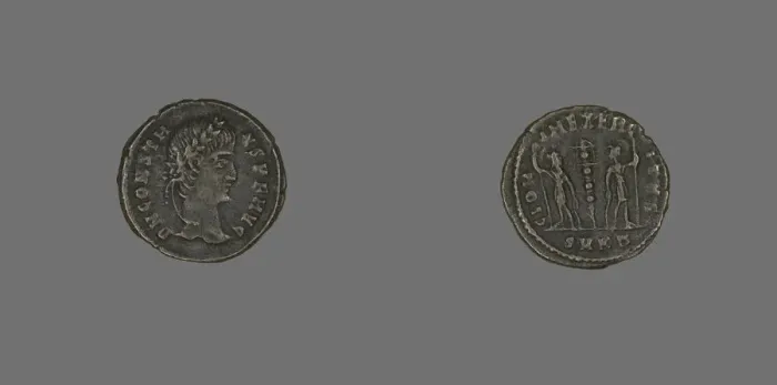 Framed Print : Coin Portraying Emperor Constans, 337-350. Creator: Unknown Framed Print : Coin Portraying Emperor Constans, 337-350. Creator: Unknown