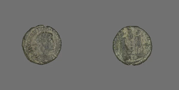 Coin Portraying Emperor Constans or Emperor Constantius II, 324-361. Creator: Unknown