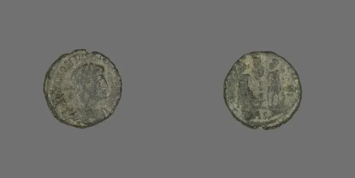 Framed Print : Coin Portraying Emperor Constans or Emperor Constantius II, 324-361. Creator: Unknown Framed Print : Coin Portraying Emperor Constans or Emperor Constantius II, 324-361. Creator: Unknown