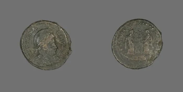 Framed Print : Coin Portraying Emperor Constantine I, 318-319. Creator: Unknown Framed Print : Coin Portraying Emperor Constantine I, 318-319. Creator: Unknown