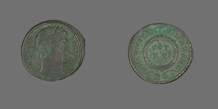 Framed Print : Coin Portraying Emperor Constantine I, AD 321. Creator: Unknown Framed Print : Coin Portraying Emperor Constantine I, AD 321. Creator: Unknown