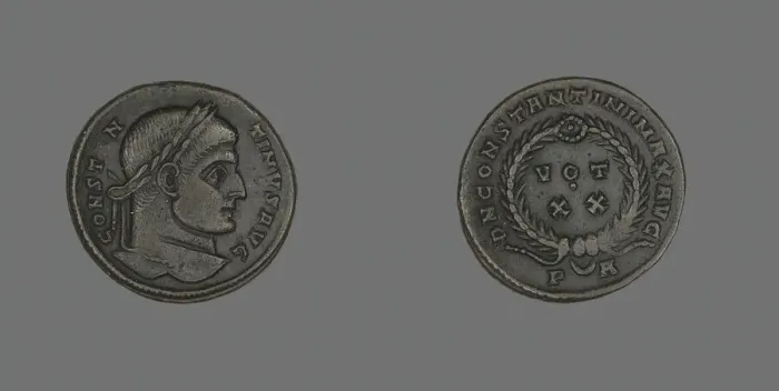 Framed Print : Coin Portraying Emperor Constantine I, AD 321 AD. Creator: Unknown Framed Print : Coin Portraying Emperor Constantine I, AD 321 AD. Creator: Unknown