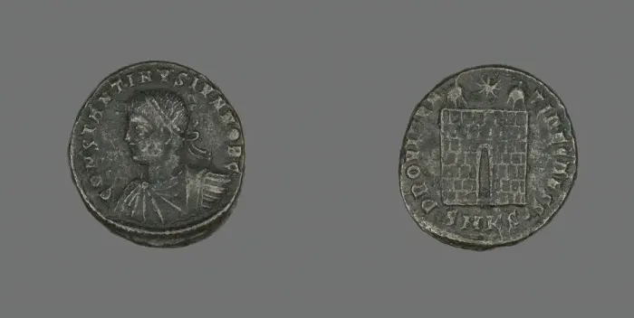 Framed Print : Coin Portraying Emperor Constantine I, 307-337 AD. Creator: Unknown Framed Print : Coin Portraying Emperor Constantine I, 307-337 AD. Creator: Unknown
