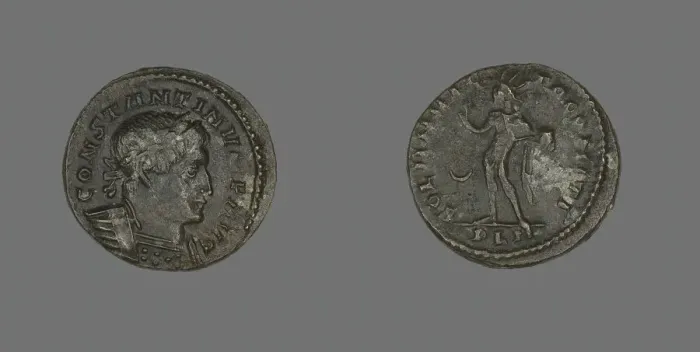 Framed Print : Coin Portraying Emperor Constantine I, 318 AD. Creator: Unknown Framed Print : Coin Portraying Emperor Constantine I, 318 AD. Creator: Unknown