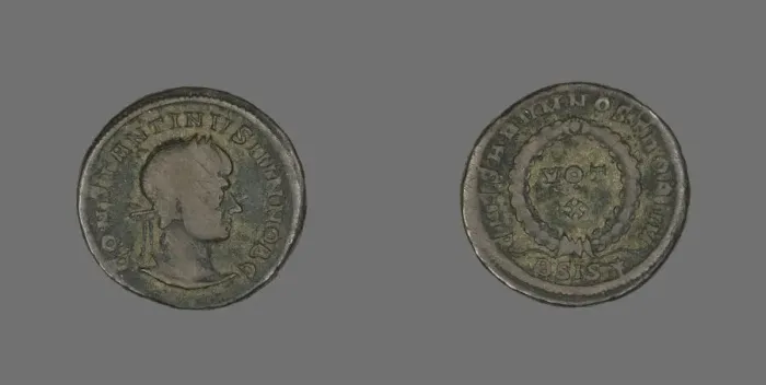 Framed Print : Coin Portraying Emperor Constantine I, 307-337 AD. Creator: Unknown Framed Print : Coin Portraying Emperor Constantine I, 307-337 AD. Creator: Unknown