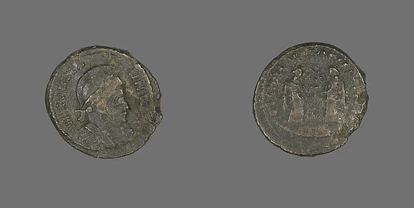 Coin Portraying Emperor Constantine I, 318-319. Creator: Unknown
