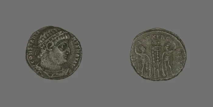 Framed Print : Coin Portraying Emperor Constantine I or Emperor Constantine II, 307-337 Framed Print : Coin Portraying Emperor Constantine I or Emperor Constantine II, 307-337