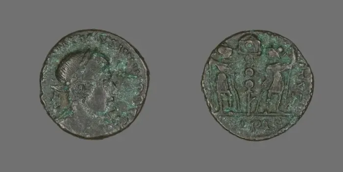 Framed Print : Coin Portraying Emperor Constantine II, before 337. Creator: Unknown Framed Print : Coin Portraying Emperor Constantine II, before 337. Creator: Unknown