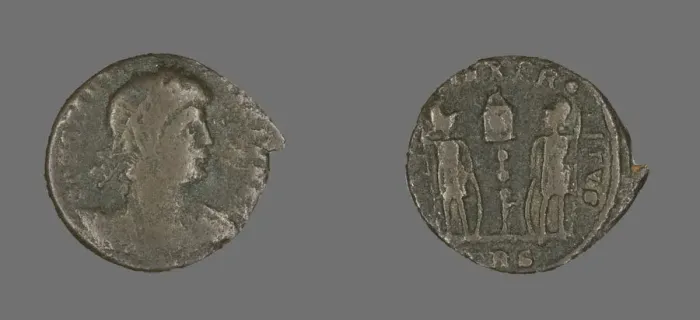 Framed Print : Coin Portraying Emperor Constantine II, 324-361. Creator: Unknown Framed Print : Coin Portraying Emperor Constantine II, 324-361. Creator: Unknown