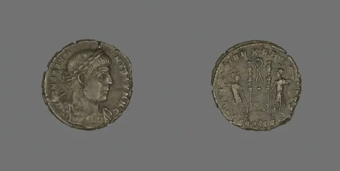 Framed Print : Coin Portraying Emperor Constantine II Caesar, 333-334. Creator: Unknown Framed Print : Coin Portraying Emperor Constantine II Caesar, 333-334. Creator: Unknown