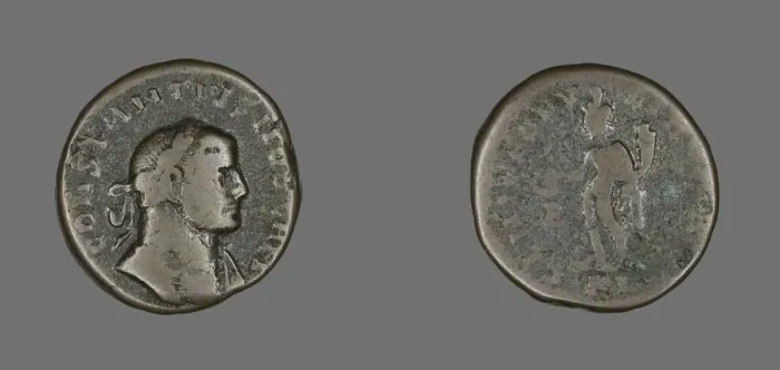 Framed Print : Coin Portraying Emperor Constantius I, 293-306. Creator: Unknown Framed Print : Coin Portraying Emperor Constantius I, 293-306. Creator: Unknown
