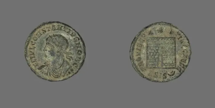 Framed Print : Coin Portraying the Emperor Constantius I, 250-306. Creator: Unknown Framed Print : Coin Portraying the Emperor Constantius I, 250-306. Creator: Unknown