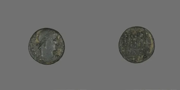 Framed Print : Coin Portraying Emperor Constantius I, 3rd-4th century. Creator: Unknown Framed Print : Coin Portraying Emperor Constantius I, 3rd-4th century. Creator: Unknown