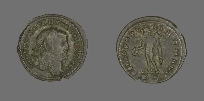 Framed Print : Coin Portraying Emperor Constantius I, 305-306. Creator: Unknown Framed Print : Coin Portraying Emperor Constantius I, 305-306. Creator: Unknown