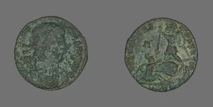 Framed Print : Coin Portraying Emperor Constantius II, 348-350. Creator: Unknown Framed Print : Coin Portraying Emperor Constantius II, 348-350. Creator: Unknown