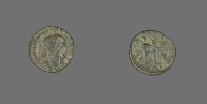 Framed Print : Coin Portraying Emperor Constantius II, 335-337. Creator: Unknown Framed Print : Coin Portraying Emperor Constantius II, 335-337. Creator: Unknown