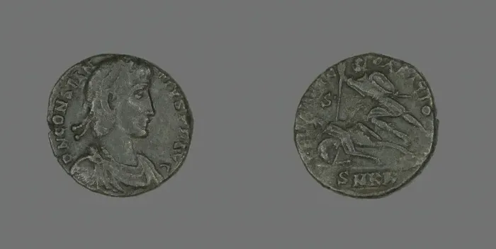 Framed Print : Coin Portraying Emperor Constantius II, 351-354. Creator: Unknown Framed Print : Coin Portraying Emperor Constantius II, 351-354. Creator: Unknown