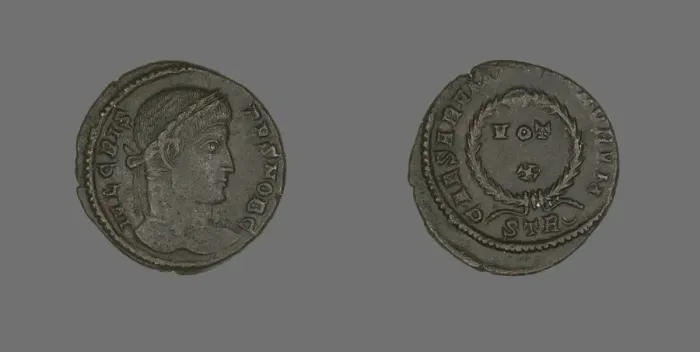 Framed Print : Coin Portraying Emperor Crispus, 323-324. Creator: Unknown Framed Print : Coin Portraying Emperor Crispus, 323-324. Creator: Unknown