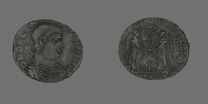 Framed Print : Coin Portraying Emperor Decentius, 351-353. Creator: Unknown Framed Print : Coin Portraying Emperor Decentius, 351-353. Creator: Unknown