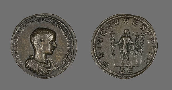 Coin Portraying Emperor Diadumenian, 208-217. Creator: Unknown