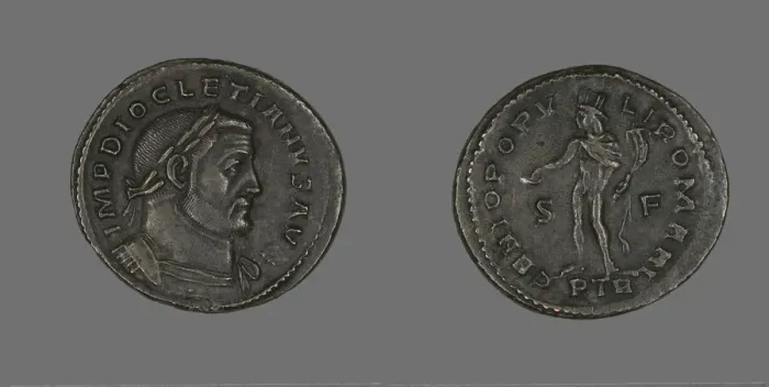Framed Print : Coin Portraying Emperor Diocletian, 284-305. Creator: Unknown Framed Print : Coin Portraying Emperor Diocletian, 284-305. Creator: Unknown