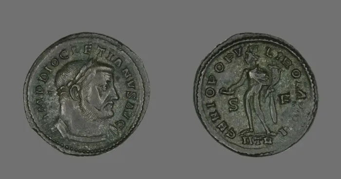 Framed Print : Coin Portraying Emperor Diocletian, 302-303. Creator: Unknown Framed Print : Coin Portraying Emperor Diocletian, 302-303. Creator: Unknown