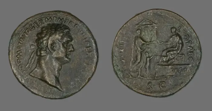 Framed Print : Coin Portraying Emperor Domitian, 88. Creator: Unknown Framed Print : Coin Portraying Emperor Domitian, 88. Creator: Unknown
