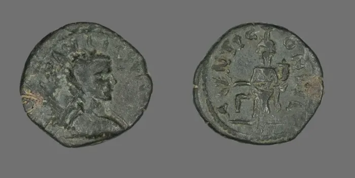 Framed Print : Coin Portraying an Emperor, (end of 3rd century BCE ?). Creator: Unknown Framed Print : Coin Portraying an Emperor, (end of 3rd century BCE ?). Creator: Unknown