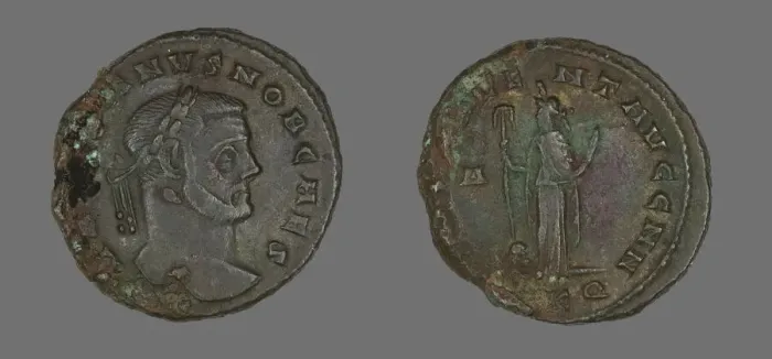 Framed Print : Coin Portraying Emperor Galerius, 293. Creator: Unknown Framed Print : Coin Portraying Emperor Galerius, 293. Creator: Unknown