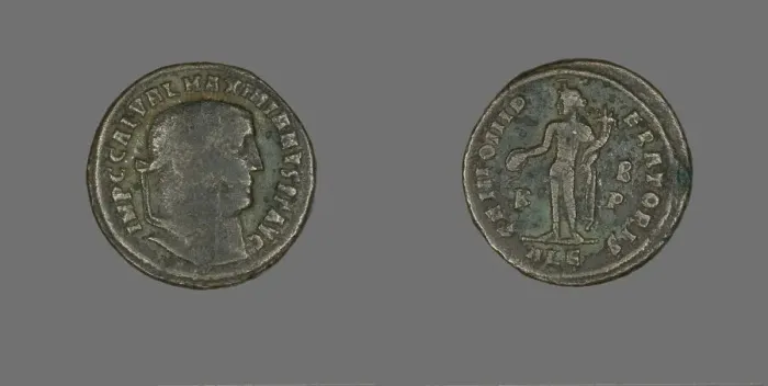 Framed Print : Coin Portraying Emperor Galerius Maximianus, 305-311. Creator: Unknown Framed Print : Coin Portraying Emperor Galerius Maximianus, 305-311. Creator: Unknown