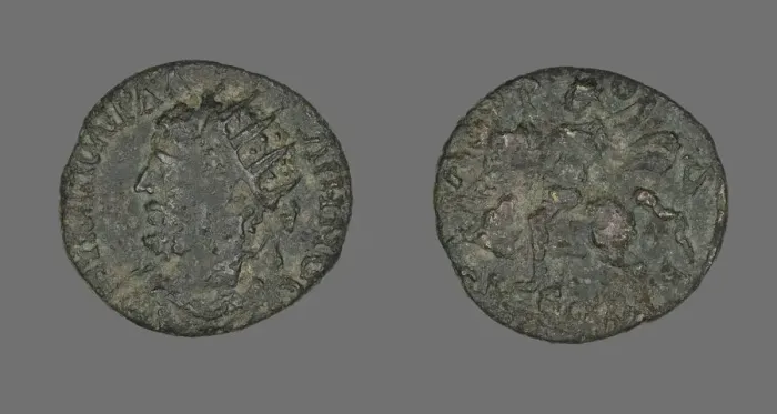 Framed Print : Coin Portraying Emperor Gallienus, 253-268. Creator: Unknown Framed Print : Coin Portraying Emperor Gallienus, 253-268. Creator: Unknown