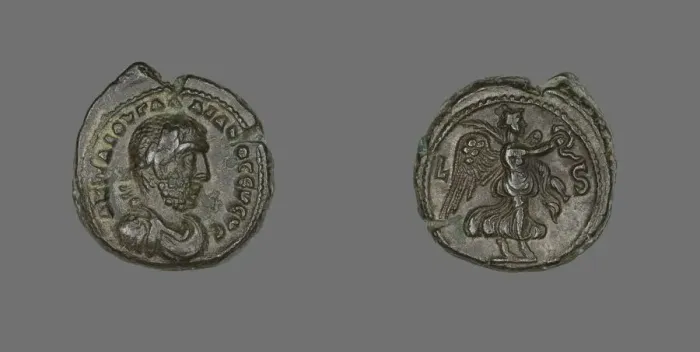 Framed Print : Coin Portraying Emperor Gallienus, 253-260. Creator: Unknown Framed Print : Coin Portraying Emperor Gallienus, 253-260. Creator: Unknown