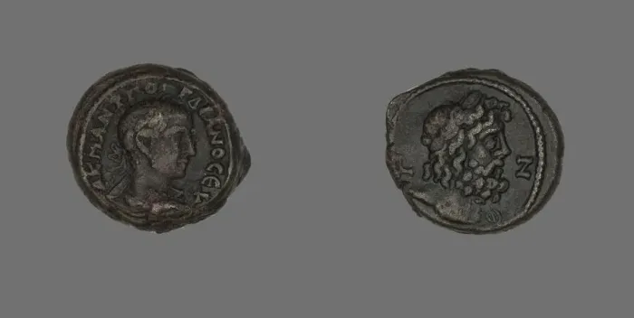 Framed Print : Coin Portraying Emperor Gordian III, 243-244. Creator: Unknown Framed Print : Coin Portraying Emperor Gordian III, 243-244. Creator: Unknown