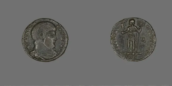 Framed Print : Coin Portraying Emperor Magnentius, 350-351. Creator: Unknown Framed Print : Coin Portraying Emperor Magnentius, 350-351. Creator: Unknown