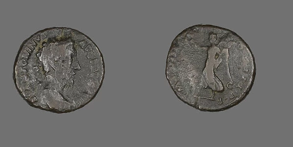 As (Coin) Portraying Emperor Marcus Aurelius, December 177-December 178. Creator: Unknown