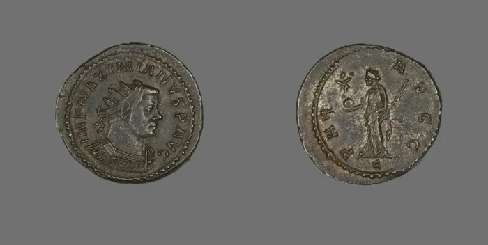 Framed Print : Coin Portraying Emperor Marcus Aurelius Valerius Maximianus (Maximian or Maximianus I) Framed Print : Coin Portraying Emperor Marcus Aurelius Valerius Maximianus (Maximian or Maximianus I)