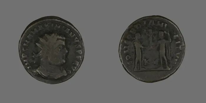 Framed Print : Coin Portraying Emperor Maximianus, 286-305. Creator: Unknown Framed Print : Coin Portraying Emperor Maximianus, 286-305. Creator: Unknown