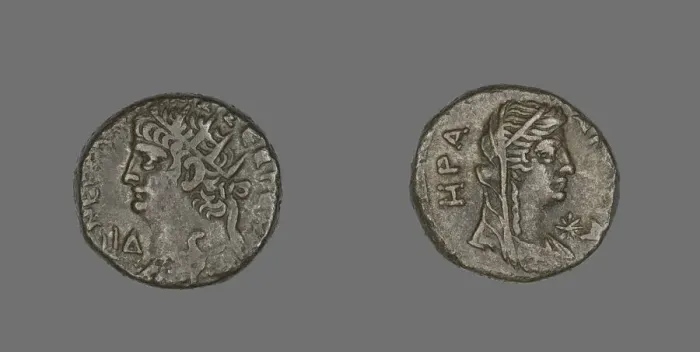 Framed Print : Coin Portraying Emperor Nero, 67-68. Creator: Unknown Framed Print : Coin Portraying Emperor Nero, 67-68. Creator: Unknown