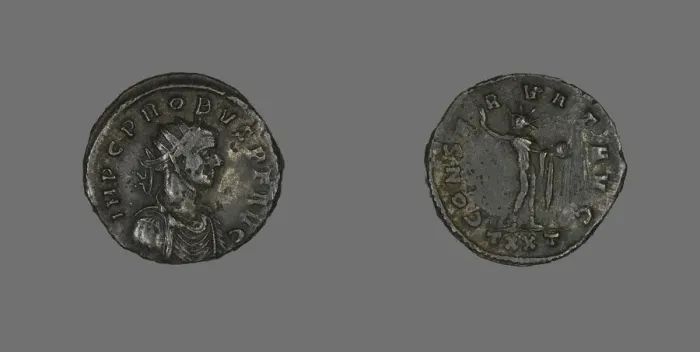 Framed Print : Coin Portraying Emperor Probus, 277. Creator: Unknown Framed Print : Coin Portraying Emperor Probus, 277. Creator: Unknown