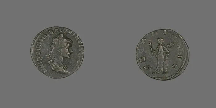 Framed Print : Coin Portraying Emperor Quintillus, 270. Creator: Unknown Framed Print : Coin Portraying Emperor Quintillus, 270. Creator: Unknown
